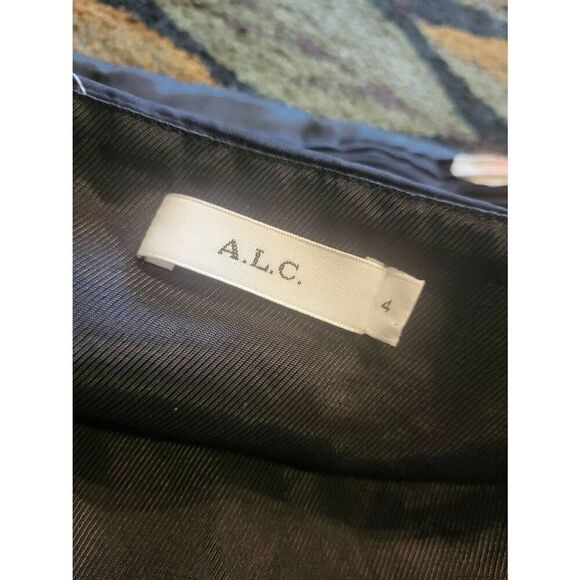 A.L.C. Crop Top Women's 4 Black Floral Sula Bustier Shirred Designer - Picture 4 of 6